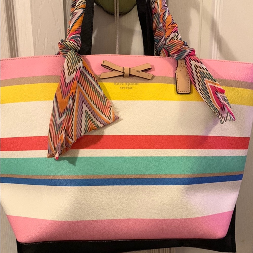 Kate Spade Colorful Striped Tote Bag